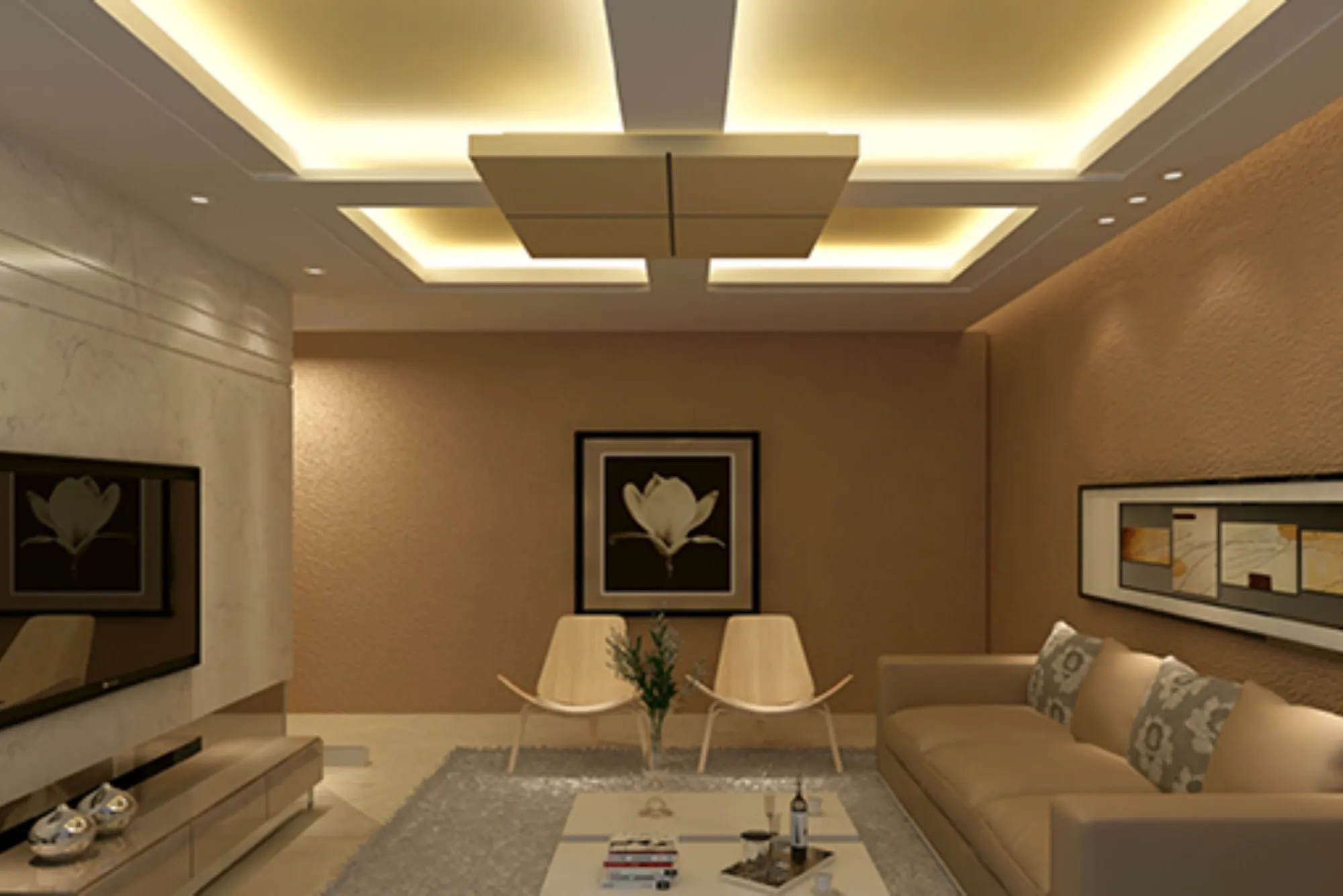 Living Room Latest Pop Design In Nigeria